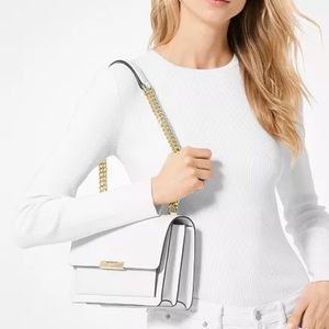 MICHAEL Michael Kors | Bags | Michael Kors Jade White Large Shoulder Bag |  Poshmark